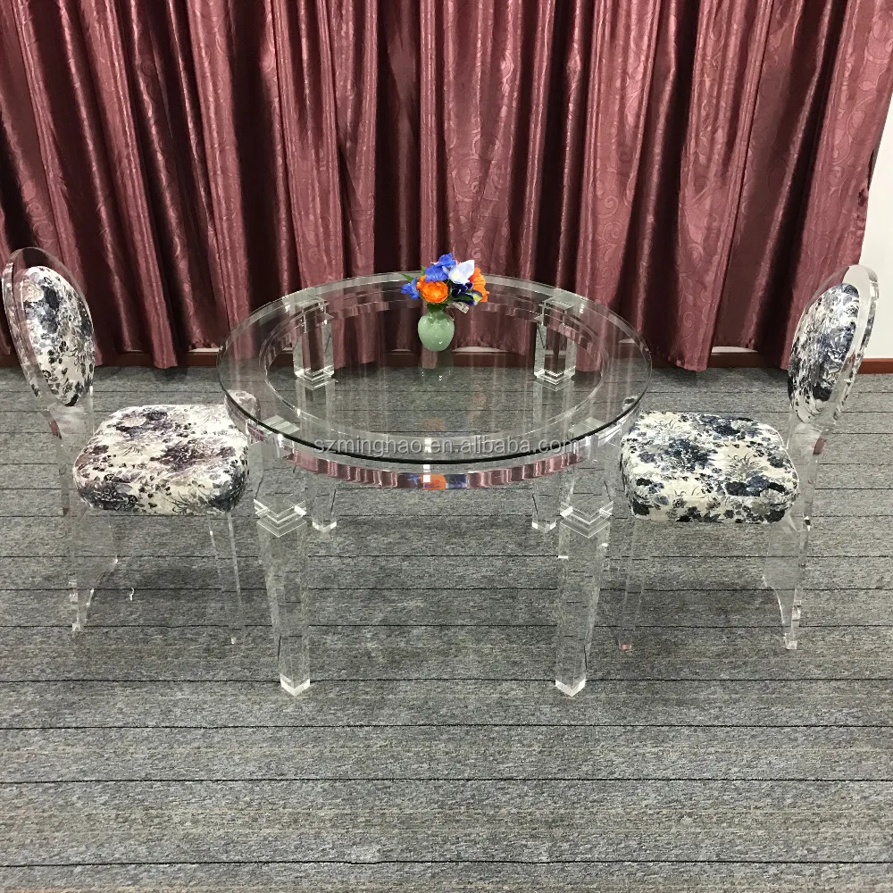 Round Acrylic Tables and Chairs
