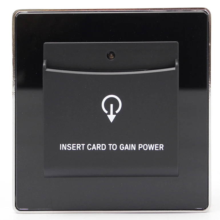 Hotel Key Card Switch Insert Switch RFID Energy Saver for Tempered Glass Metal Frame Panel Switch Smart