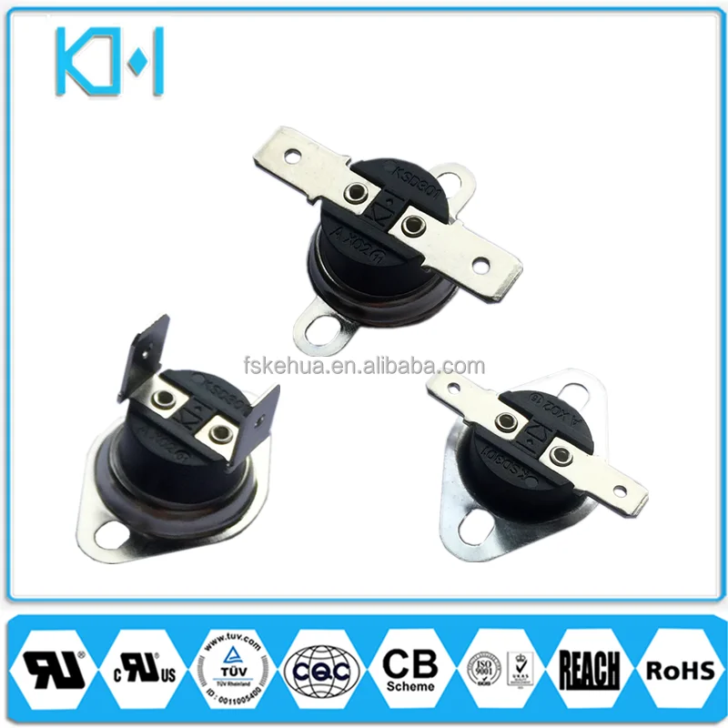 KH Rice Cooker Thermostat Temperature Controller Bimetal Thermostat KSD301Electrical Breaker Circuit Overload Protector Parts