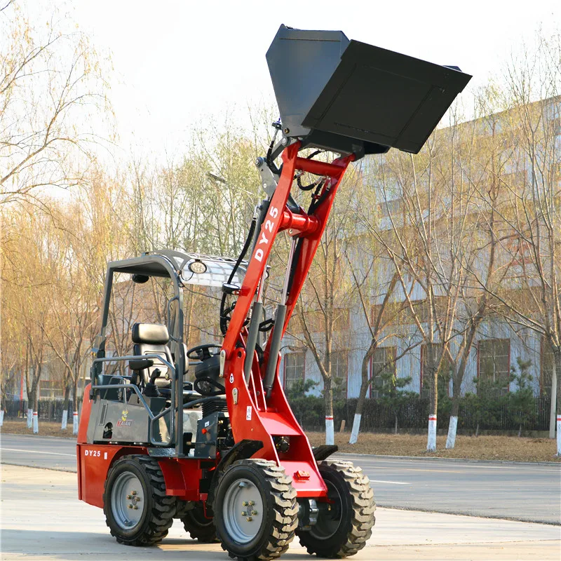 Taian Articulating Mini Loader DY25 800kg Payload Compact Articulating Loaders for Sale