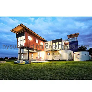 Hysun New Arrival 20ft foldable container 2 stories prefabricated house barn plans with best service and low price
