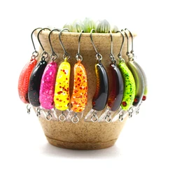 Fast delivery Free sample 3Dlure eyes 3.7cm/1.5g mini Plastic crank minnow Hard Lure Bass Fishing Lures Wobbler Bait