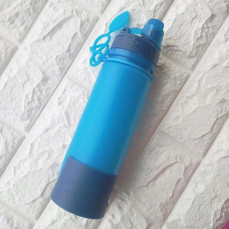 
 Силиконовая складная пластиковая Спортивная бутылка для воды  