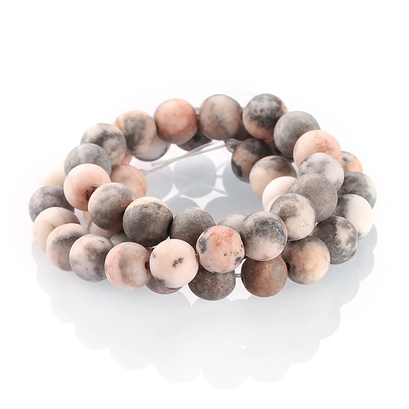 Gift for him Natural Gemstone Crystal Bracelets -Gift for her Pink Zebra Jasper beaded bracelet Handmade In USA Round Size 6mm