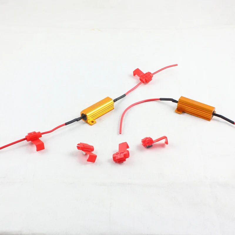 50w 6ohm H7 Led Canbus Decoder H1 H3 H4 H11 9005 9006 880 881 HID LED Headlight Bulb Canbus Warning Canceller LED Load Resistor