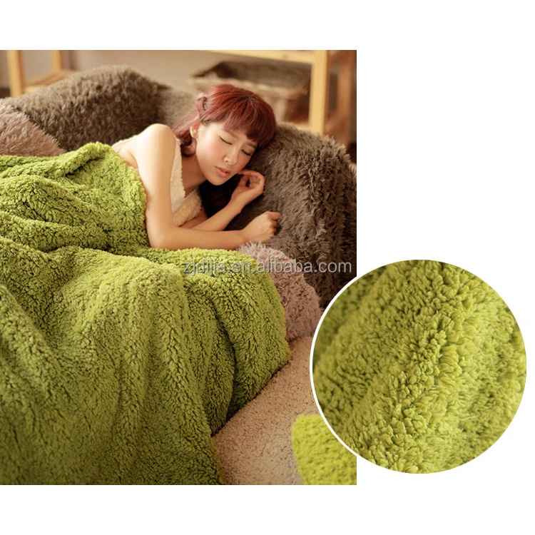 Оптовая продажа, теплый трикотажный плед из 100% полиэстера sherpa