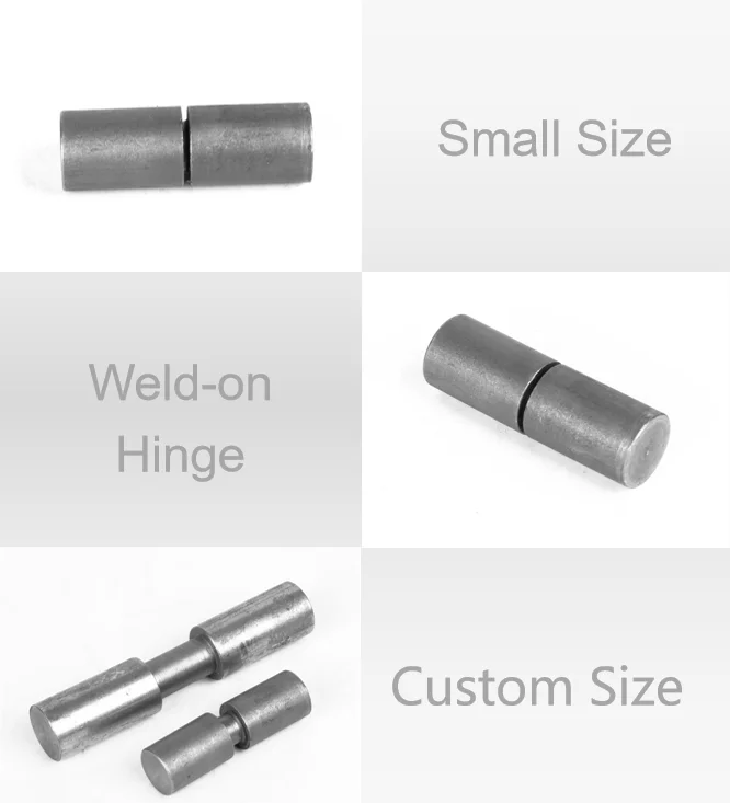 Small Hardware Steel Barrel Weld On Hinge Plain Color 2'' Welding Hinge