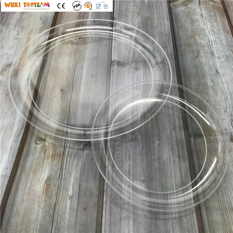 Одноразовая обеденная тарелка из прозрачного пластика, 9 дюймов