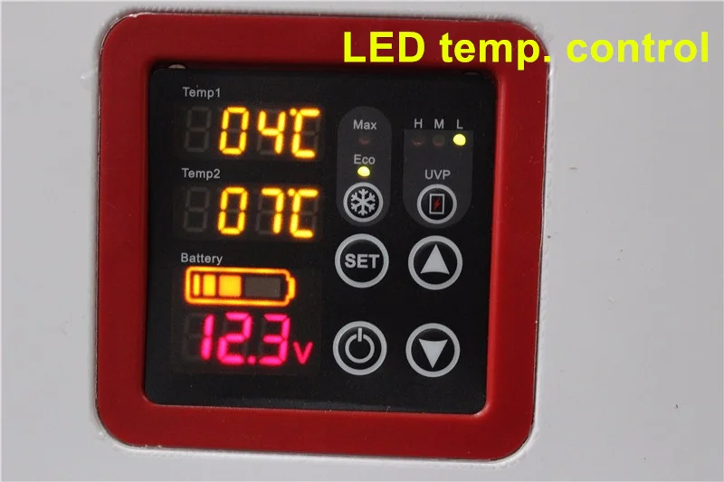 408L Energy Efficient Type Dual Temperature Two Cabinets 12v Dc Solar Deep Fridge/freezer