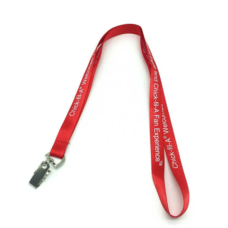 Bird Fiy 50 Pcs Cotton Lanyard Bulldog Clip 32-inch Flat Braid Neck