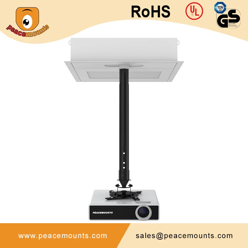 Extension Arm Security Retractable Projector Ceiling Mount Locking Storage Case