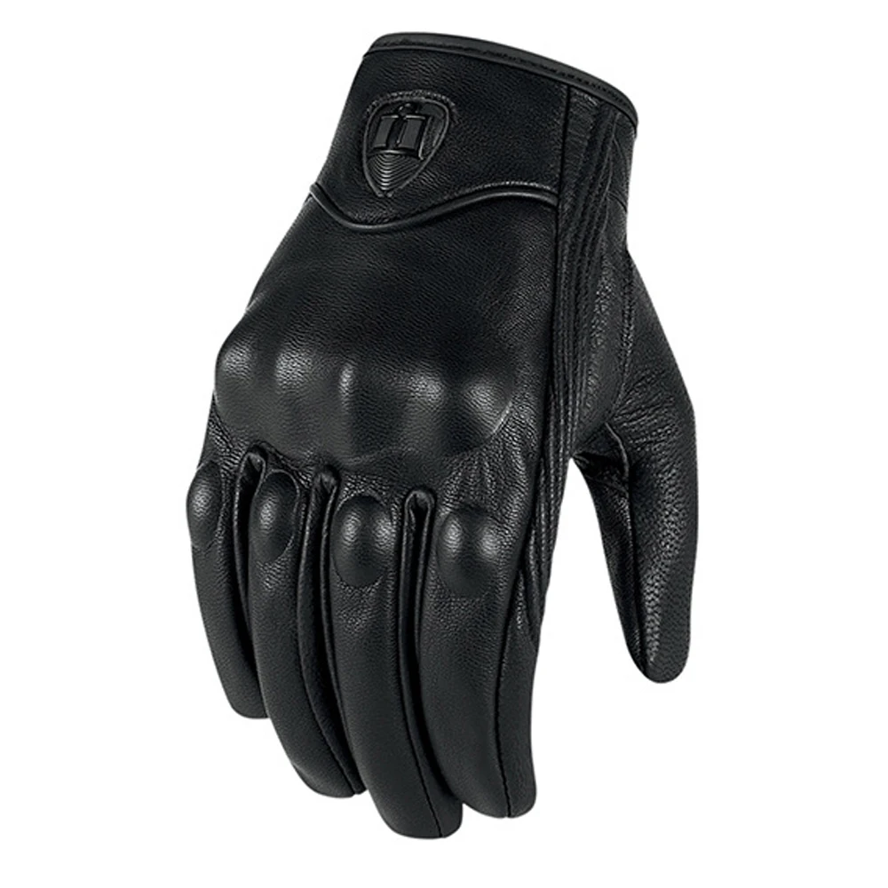Warm winter riding gloves, waterproof leather motorcycle