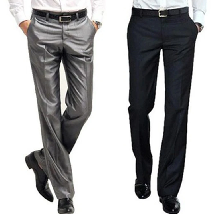 Compra Pantalones Clásicos Para Hombre Vestido De Verano Negro Pantalones  De Algodón Masculino Pantalones De Ajuste Recto Traje De Oficina Pantalones  De Trabajo Estiramiento Casual Hombres Barato | Entrega Rápida Y Calidad 