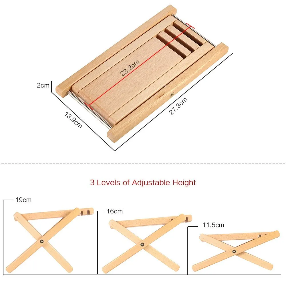 Бамбуковый складной табурет для унитаза Регулируемый ступенчатый стул