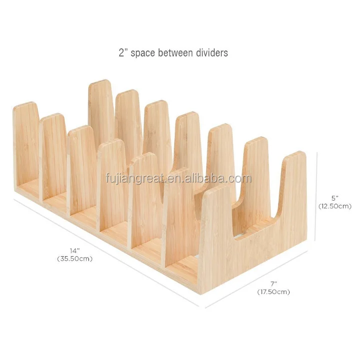 Estante Para Platos Bamboo Pot Lid Holder Organizer For Storage In Cabinets  Or Kitchen Countertops And Cupboards - Buy Estante Para Platos Bamboo Pot  Lid Holder Organizer For Storage In Cabinets Or