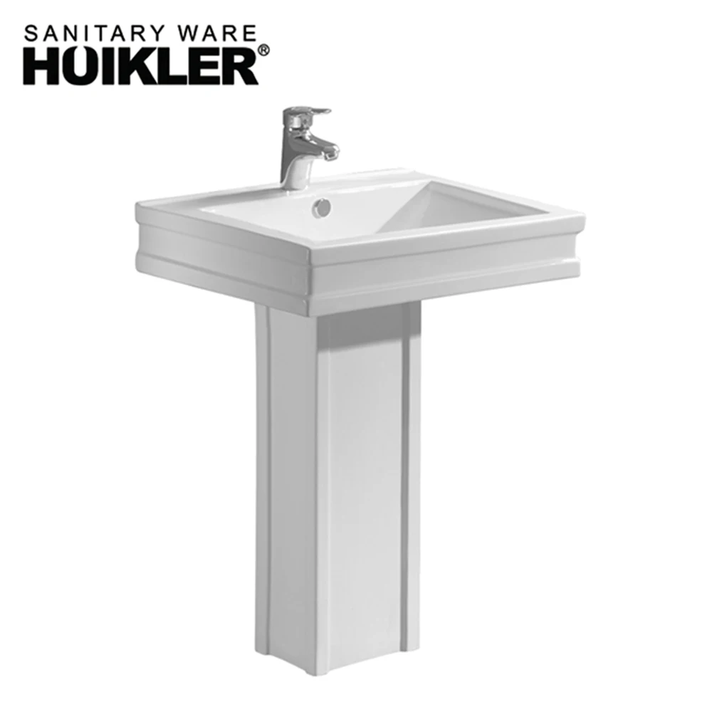 2018 New Square Model Best Quality Ceramics Sanitary Wares Bathroom Pedestal Wash Basin From Foshan City Buy Pedestal Basin
