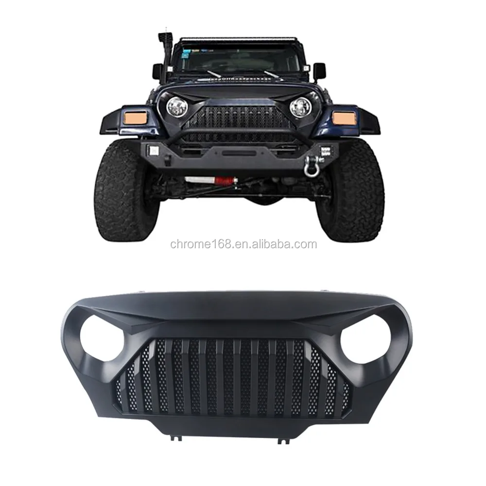 Abs Black Front Bumper Grille Grill For Jeep Wrangler Tj Bumper Grills Parts  - Buy Grille For Jeep Wrangler Tj,Abs Grill For Wrangler Tj,Bumper Grills  Product on 