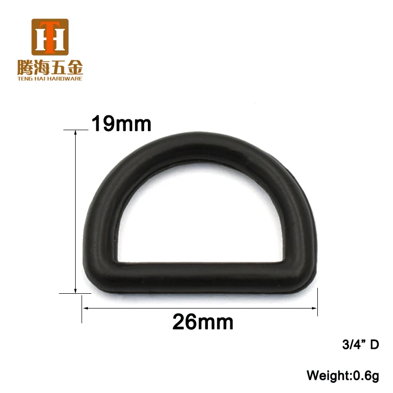 Nylon 19 mm black plastic buckle