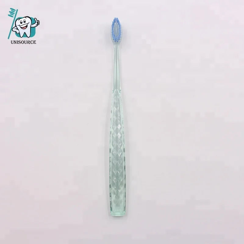 Korean Crystal Handle Colored Silk Toothbrush Sharpened Bristles Adults Easy Clean Comfortable Oral Hygiene