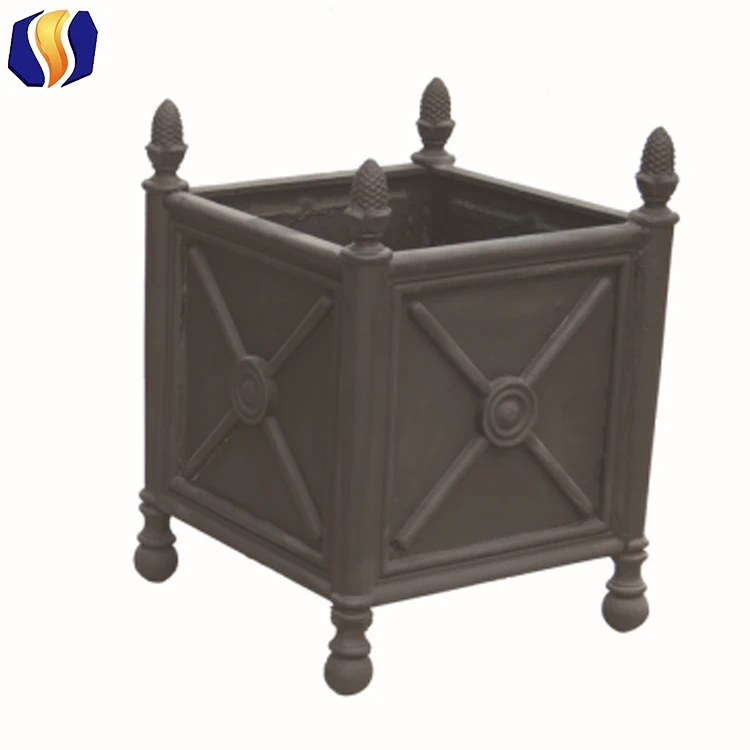 2017 China Cast Iron Planter square Street Flower Pot