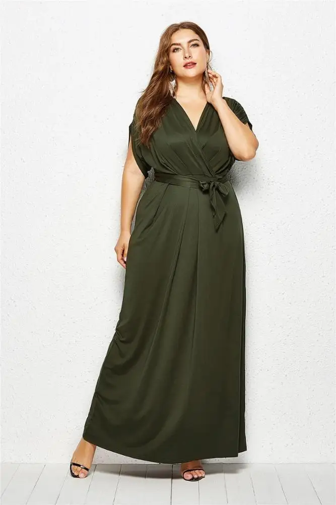 Plus Size Women's Long Sleeve Summer Maxi Dress