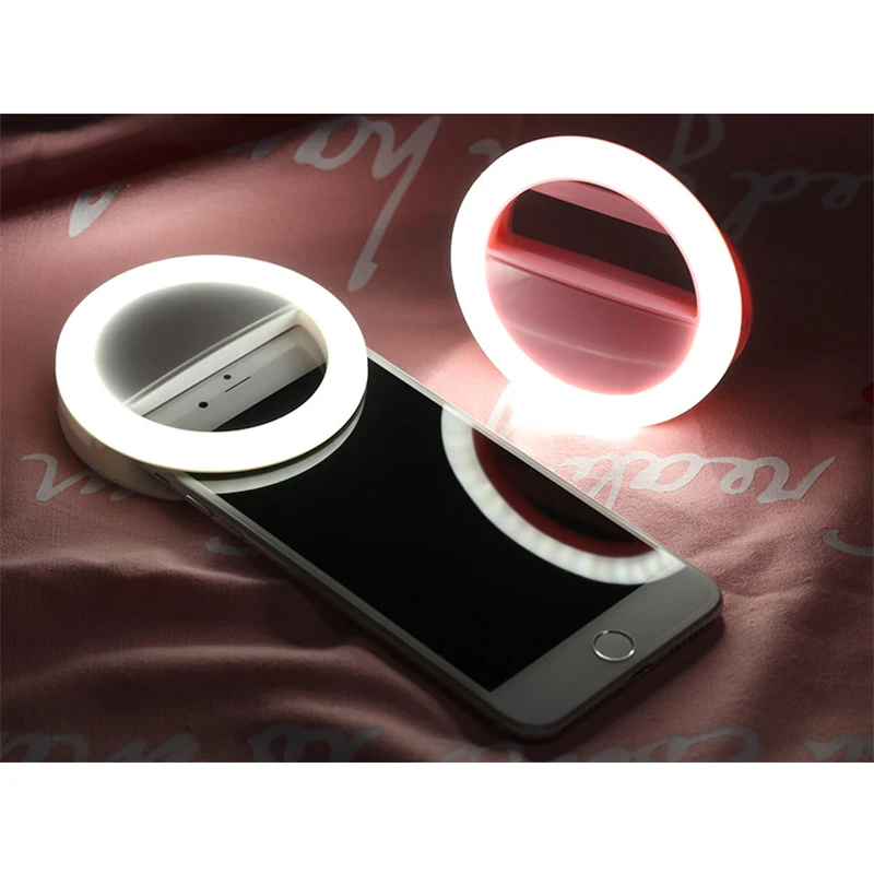 Anillo de Luz LED Recargable Mini Portátil para Selfies, Luz de Anillo para  Tomar Fotos