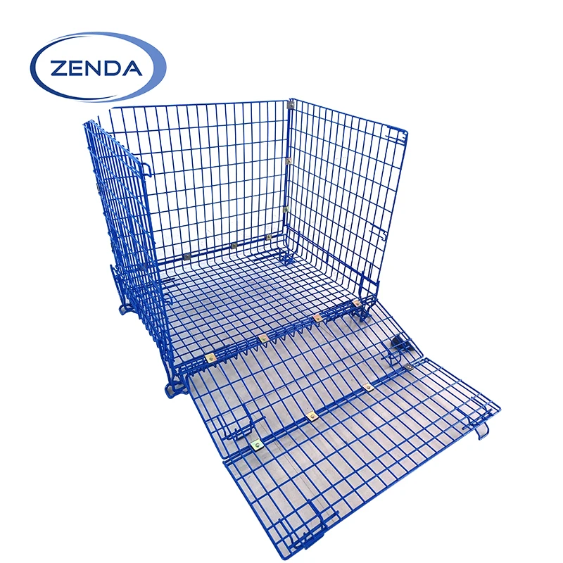 Металлическая клетка для хранения проволочная сетка контейнер с поддоном