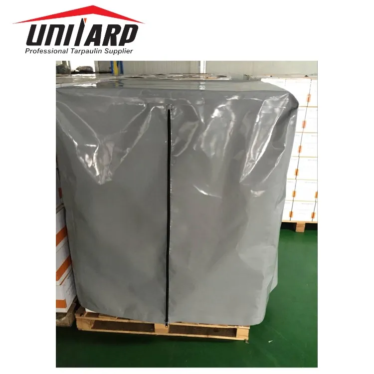 Reusable Waterproof High Strength PVC Fabrics Heavy Duty IBC Pallet Cover PVC Tarpaulin Cover
