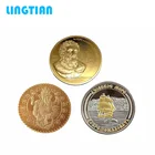 LINGTIAN Cheap Custom Made Wholesale Old Gold Plated Fake Gold Challenge Coin