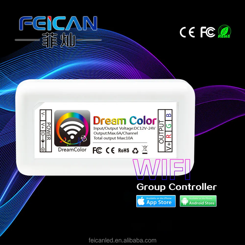 High Quality Led Rgb Wifi Controller Set Bluetooth Music Voice Control Strip Lights With Microphone