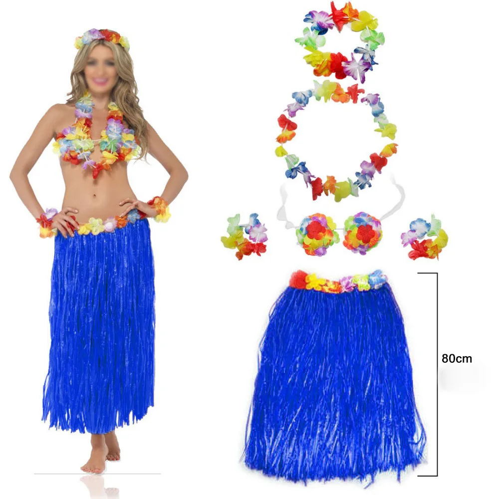 Falda Hawaiana de 80 cm para mujer en varios colores