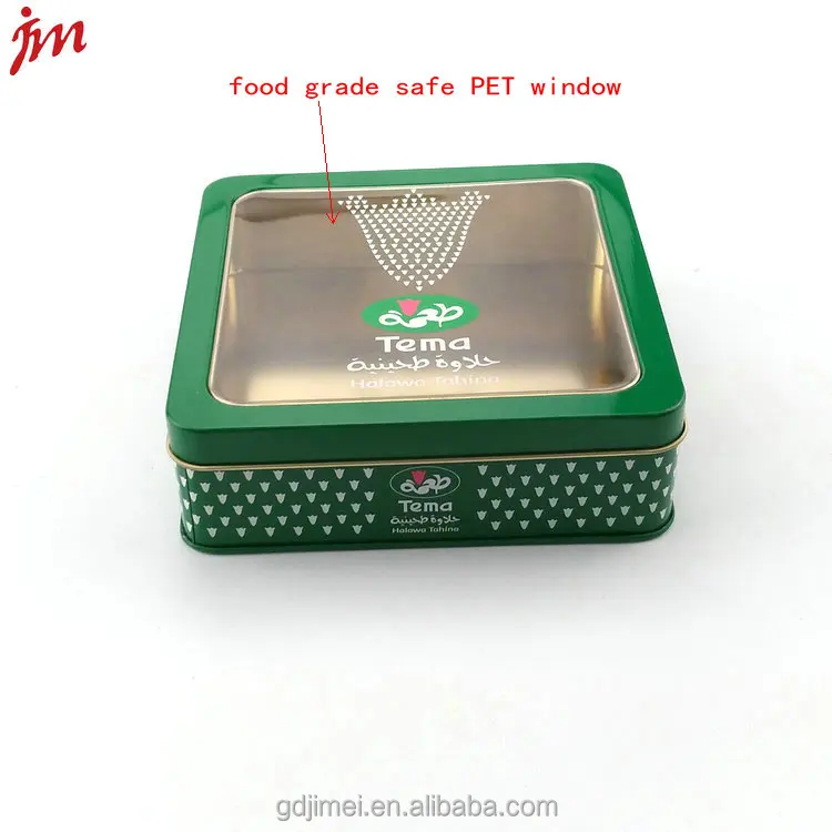 Wholesale Custom Food Grade Square Tin Can, Window Display Metal Box for Jewelry, Food & Gift Packaging