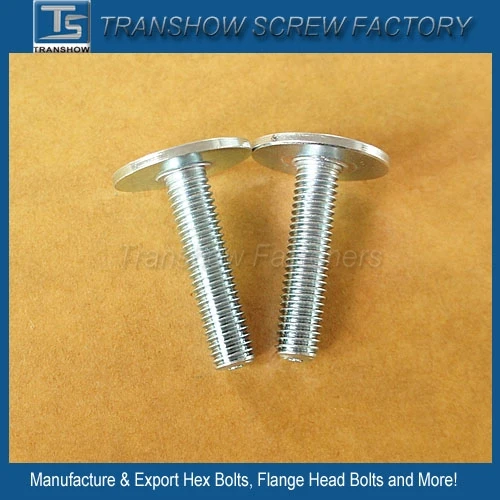 Carbon Steel Big Round Flat Head Bolt,Zinc Plated Flat Elevator Bolt