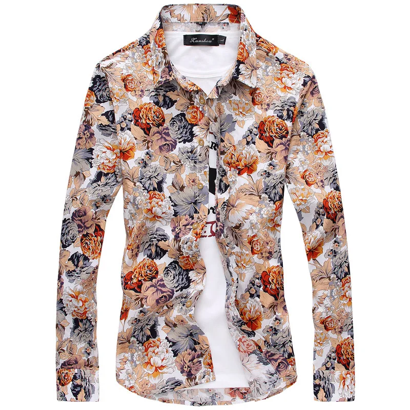Compra flor camisetas para los hombres online al por mayor