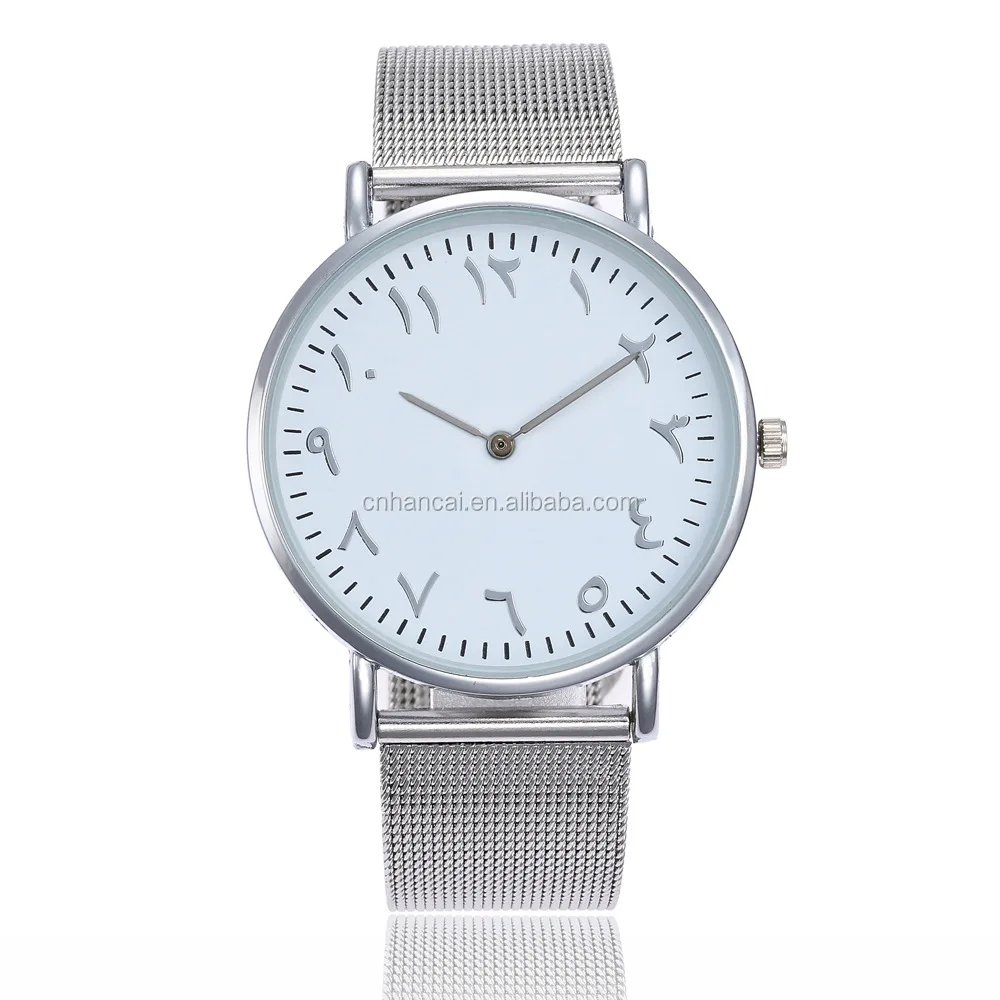 Luxury Arabic Numbers Women Rose Gold Quartz Wristwatch  display picture 3