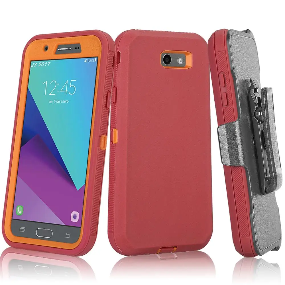 Usa Cell Phone Heavy Duty Rugged Belt Clip Holster Defender Case Cover For Samsung Galaxy J3 Alibaba Com