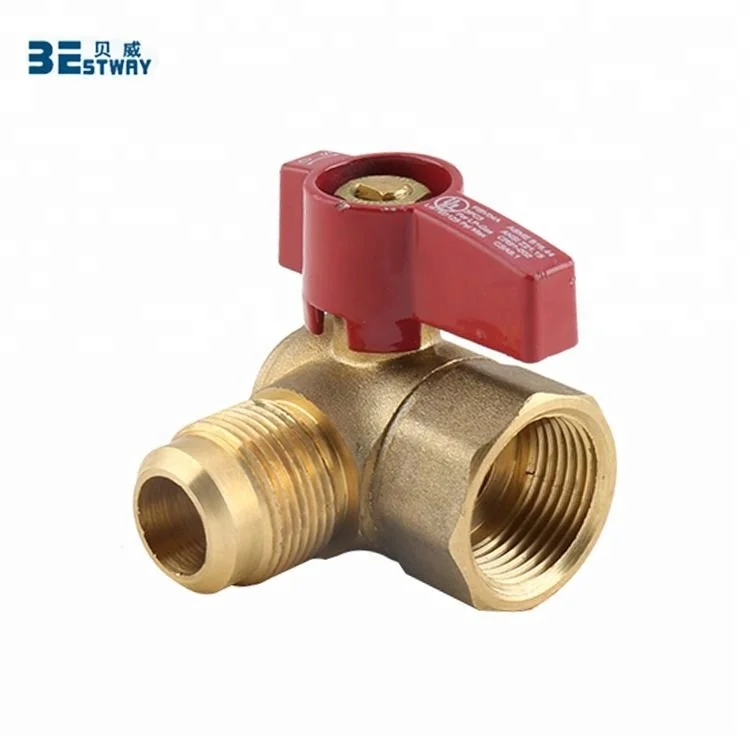 Brass 90 degree LPG gas ball valve