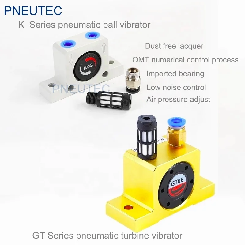 SMC High Quality Low Noise Imported Bearing Rotary GT Series GT16  Pneumatic Turbine Vibrator for Hopper
