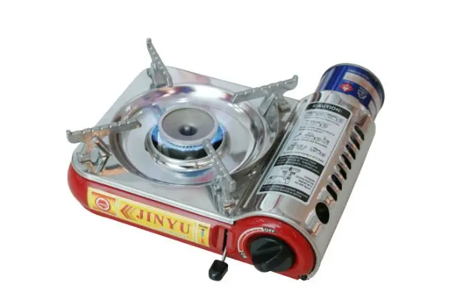 Outdoor Mini Gas Cooktops Camping Portable Gas Cooker Stove With Plastic Box Single Cylinder Gas Stove