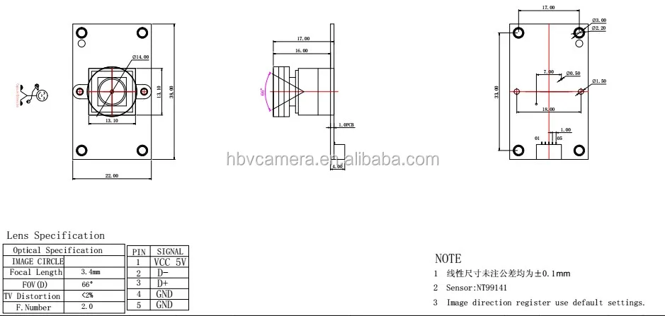 1MP HD модуль камеры с 1280*720 P разрешение Оптовая продажа, изготовление, производство