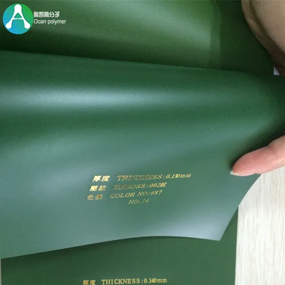 Matte Green Pvc Roll Color Rigid Plastic PVC Film for Making Christmas Tree Leaves