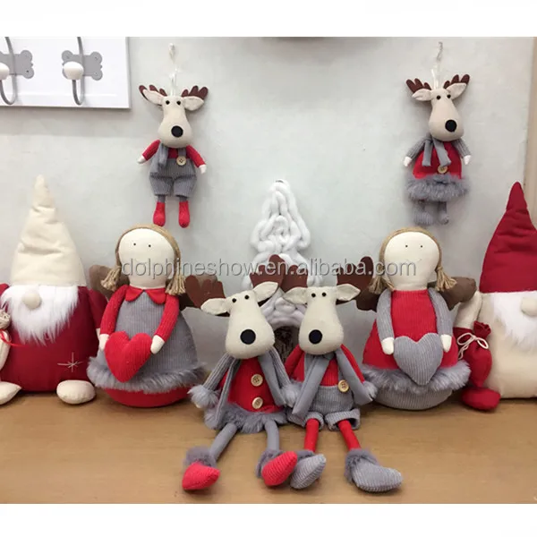 Красивая тряпичная Рождественская Кукла-эльф ручной работы Милая Красная мягкая игрушка на заказ плюшевая кукла