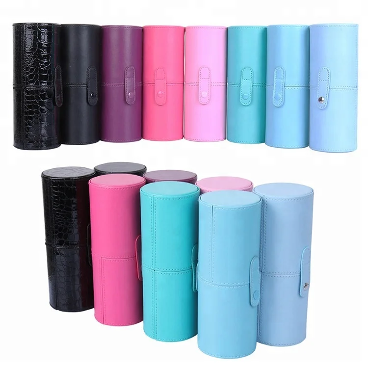 Косметичка из искусственной кожи, портативный держатель для кистей для макияжа, подстаканник, набор косметических инструментов, контейнер, компактный