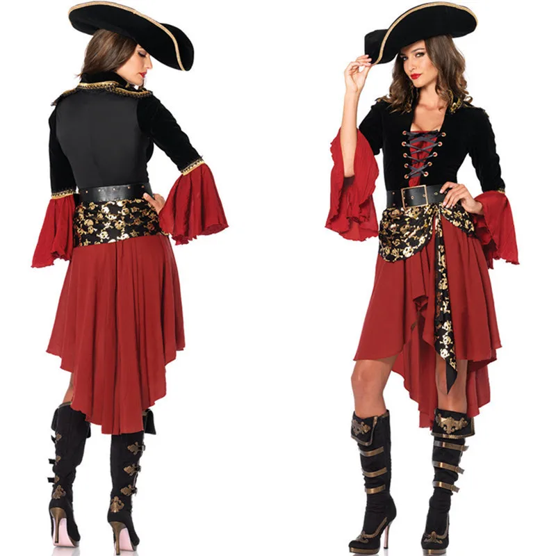 Swashbuckler Pirata Disfraz Adulto Mujeres Sexy Chica De Halloween Cosplay  Del Vestido De Lujo - Buy Traje De Pirata Product on 