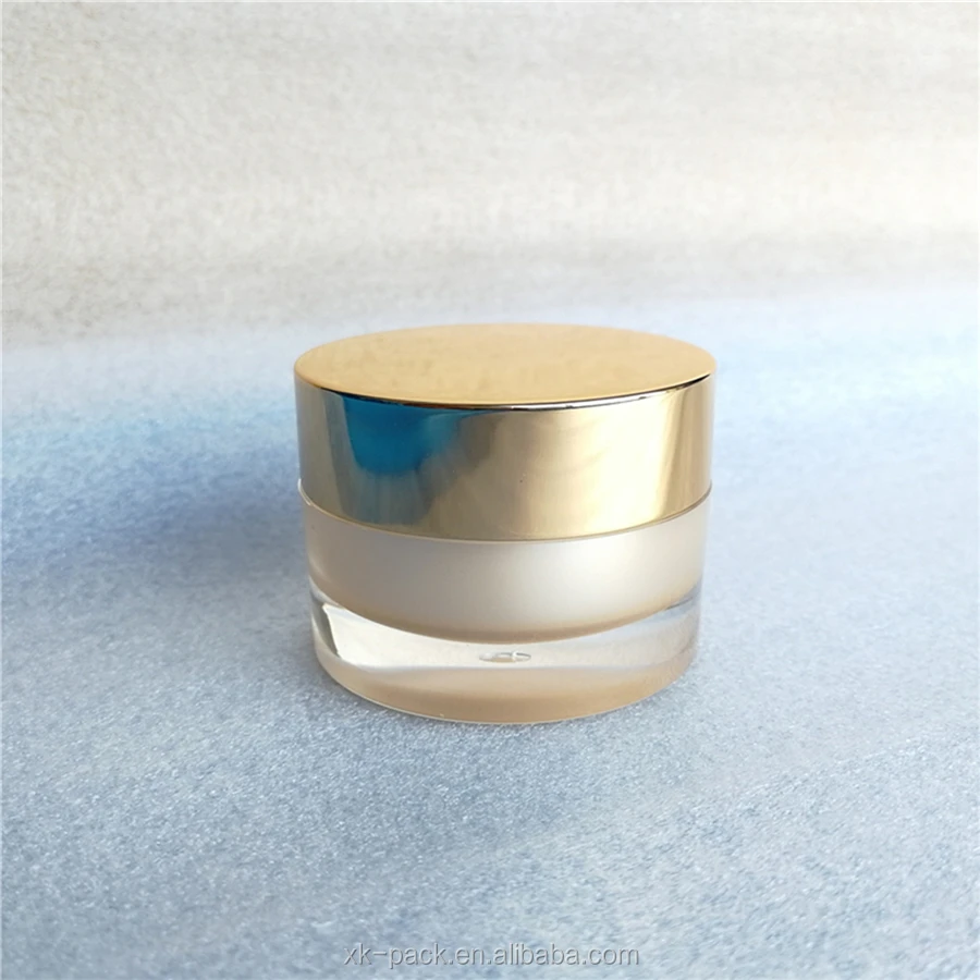 Straight round 5g 15g 30g 50g 100g acrylic cream jar with aluminum cap