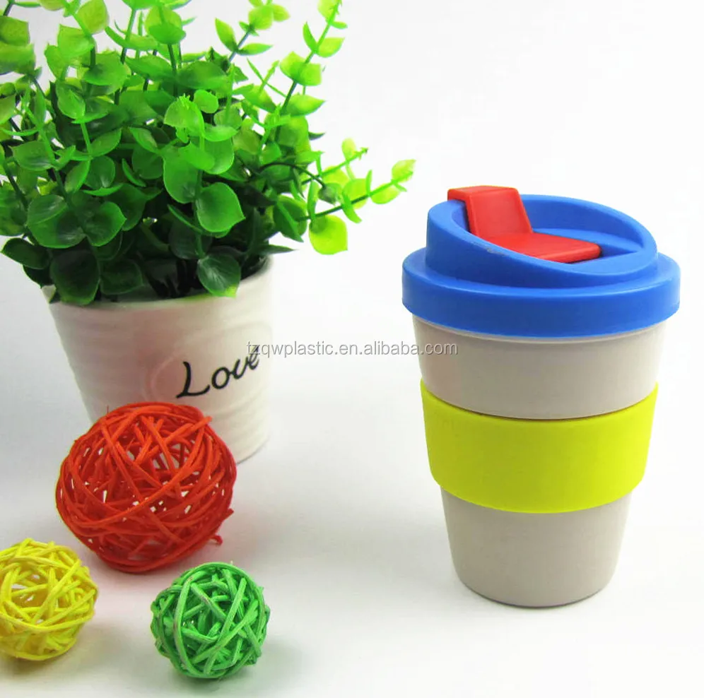 Многоразовая цветная силиконовая пластиковая кофейная кружка 8 унций