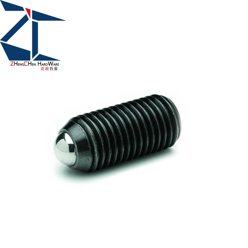 product custom high strength bpes ball plunger stainless steel black oxide spring plunger with slotted or hexagonal-43