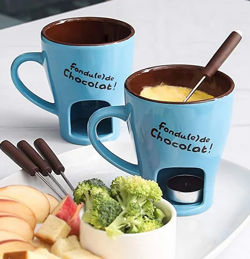 Diy Chocolate Candle 200ml Ceramic Fondue Mug YIHUI CERAMIC