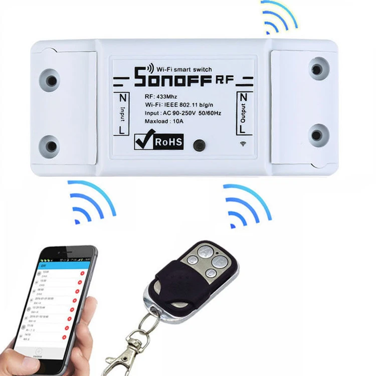 DIY Sonoff Smart WiFi Wireless Home Switch Module RF 433Mhz For Android/IOS 
