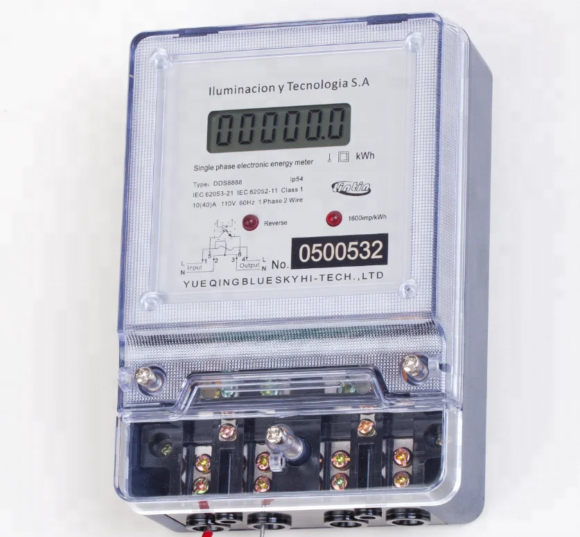 220V 2P mesurant l'énergie électronique compteur d'énergie électronique  compteur électronique pour compteur de construction pour compteur d'usine  pour compteur électrique domestique : : Bricolage